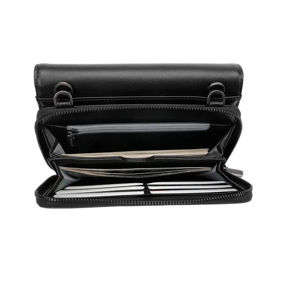 PIXIE MOOD – Jane 2-in-1 recycled vegan leather crossbody | Black * - Picture 6 of 7